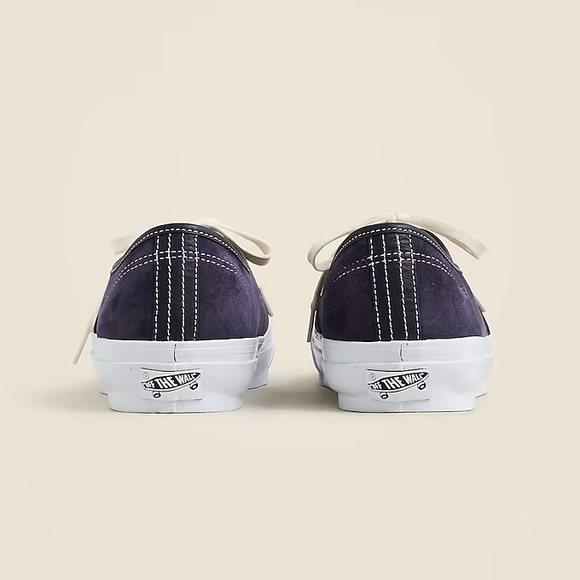 NWT! SUEDE Vans® x J.Crew Premium Authentic Sneakers - Baritone Blue - Size 8 - Picture 4 of 6